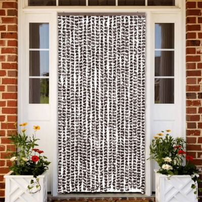 Zanzariera Marrone e Bianca 90x220 cm Ciniglia - Marrone - Vidaxl