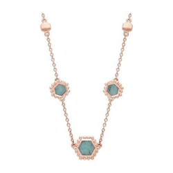 Collana Con Amazzonite In Argento Placcato Oro 0,7 Cts, 45 Cm características