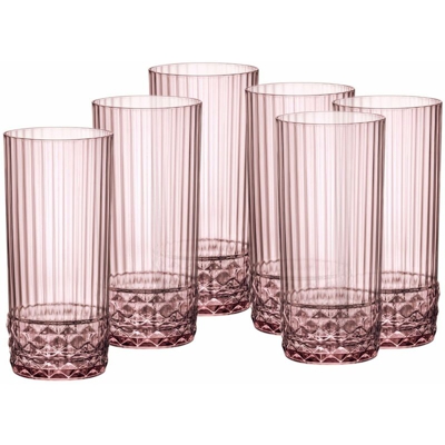 Set 6 Bicchieri Cooler Linea America 20s Colore Ametista Lilla