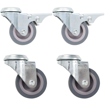 Ruote Girevoli con Foro per Bulloni 4 pz 50 mm - Vidaxl