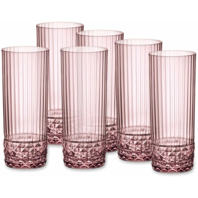 Set 6 Bicchieri Colore Lilla Ametista per Drink Linea America 20s