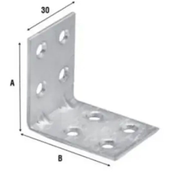 Piastrina Zinc.Ad Angolo 8 Fori Cm. 3X3** características