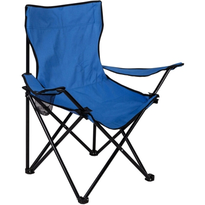 Dmora Sedia da campeggio pieghevole, colore blu, misure 45 x 45 x 60 cm