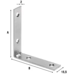 Lastrina A 4 Fori Ang. Cm. 5X5** en oferta