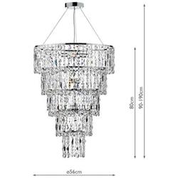 Lampada A Sospensione Rotonda In Cristallo, 6x E14 características
