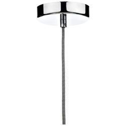 Cupola Lampadario Crema E Cromo Lucido, 1x E27 en oferta