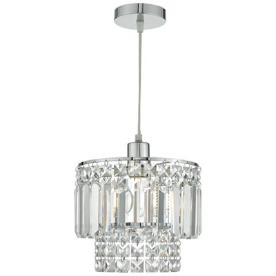 Lampada A Sospensione In Cromo Lucido E Vetro Assortito