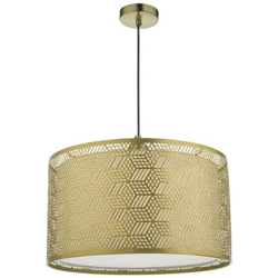 Lampada A Sospensione Cilindrica Easy Fit Con Paralume Color Oro características