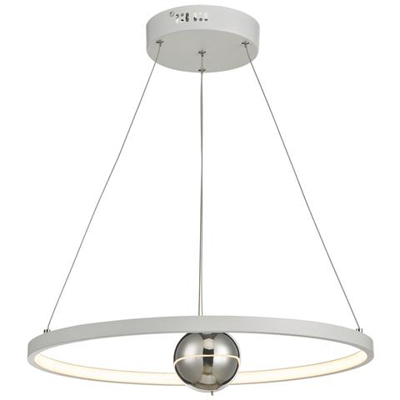 Lampada A Sospensione Circolare Orizzontale Led Bianca, 1x Led