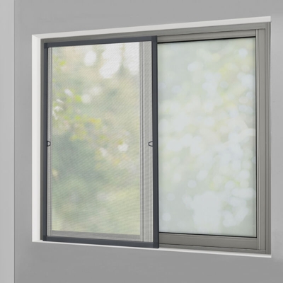 Zanzariera per Finestre con Telaio Grigio in Alluminio 80 x 100 cm Protezione da Insetti Zanzariera senza Fori