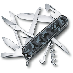 Coltello svizzero Victorinox Huntsman, con forbici e sega per legno, 15 funzioni, per il campeggio, colore mimetico della marina precio