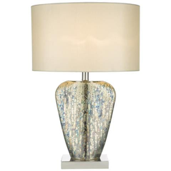 Lampada Da Tavolo Mercury Gold Con Paralume Tondo A Tamburo en oferta