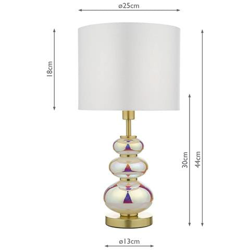 Lampada Da Tavolo Multicolore Con Paralume Tondo A Tamburo en oferta