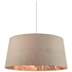 Lampada A Sospensione Cilindrica Easy Fit In Finta Seta Grigia precio