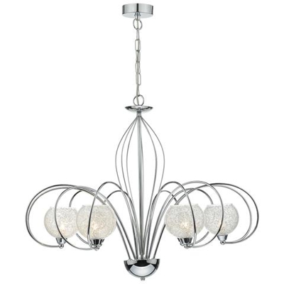 Lampada A Sospensione Dual Mount Cromo Lucido, 6x E14