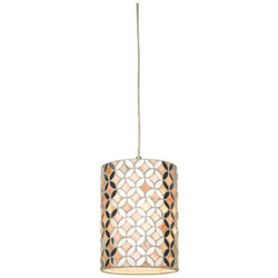 Lampada A Sospensione Cilindrica Easy Fit, Specchio E Crema precio