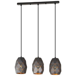 Pendente A Sospensione Moderno Grafite, Oro, Champagne 3 Luci, Attacco E27 características