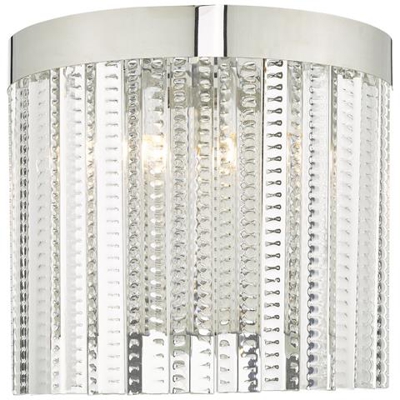 Applique Da Parete In Cromo Lucido E Trasparente, 2x G9