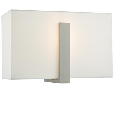 Lampada Da Parete Nichel Antico Con Paralume In Cotone Avorio