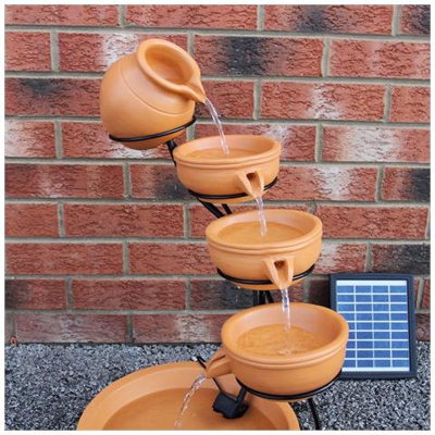 Fontana Solare A Cascata - Terracotta