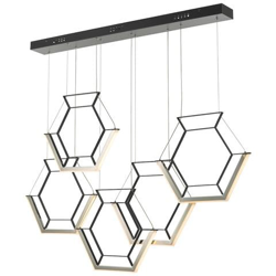 Lampada A Sospensione A Grappolo Esagonale Led Nera, 5x Led características