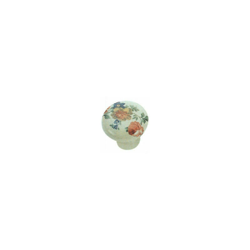 Pomelli per mobili in ceramica tondo con fiore en oferta