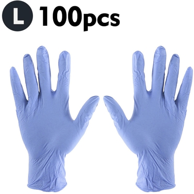 Guanti elastici sterili senza polvere in lattice, L, blu viola, 100 pezzi