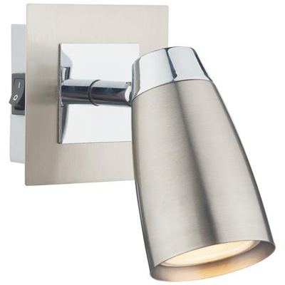 Interruttore Per Lampada Spot A Basso Consumo Cromo Satinato, Cromo Lucido, 1x Gu10