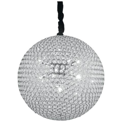 I-PLANET / S50 - Lampadario a sospensione cromato dalla forma a globo e cristalli illuminanti 28 watt G9 características