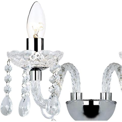 Candela Doppia Lampada Da Parete In Vetro Acrilico Cromato Lucido características