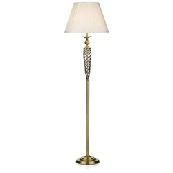 Lampada Da Terra Completa Di Paralume Tondo Rastremato In Ottone Antico precio