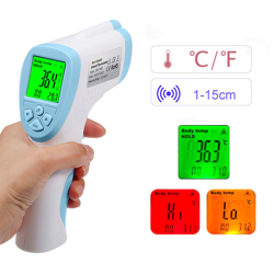Termometro a infrarossi, Senza contatto, spedito senza batterie, Consegna casuale blu / viola precio