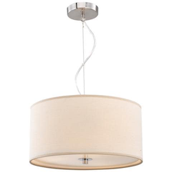 Lampada A Sospensione Cilindrica Con Corde Da 400 Mm, Cromo Satinato, 3x E27 precio