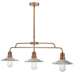 Lampada A Sospensione A Barra Dritta Rame Spazzolato E Vetro en oferta