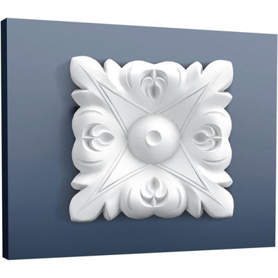 Elemento decorativo Orac Decor P21 LUXXUS angolare quadrato pareti soffitti pattern foglie 6 x 6 cm
