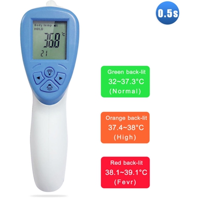 Termometro a infrarossi senza contatto, spedito senza batteria