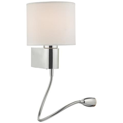 Applique Da Lettura Cromo Lucido Con Paralume