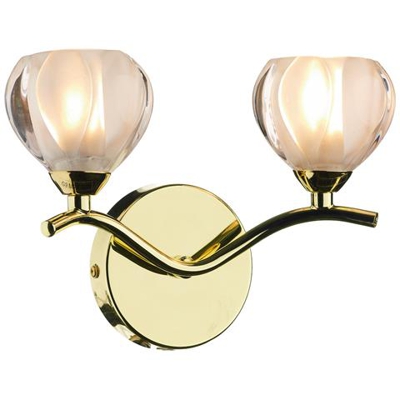 Applique Doppia In Ottone Lucido