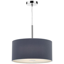 Lampada A Sospensione Cilindrica 40 Cm Grigia, 3x E27 precio