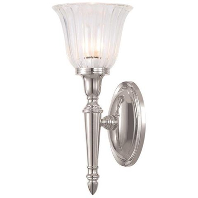 1 Applique Da Parete Per Bagno Chiaro Nichel Lucido Ip44, G9