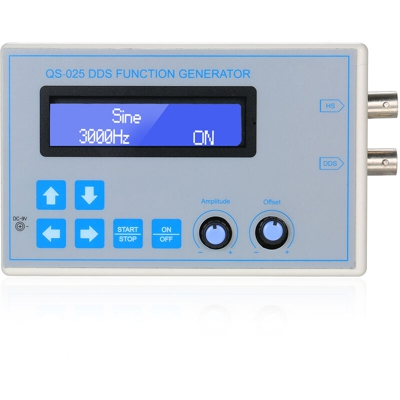 Generatore di segnale funzione DDS Sine Square Triangle Sawtooth Wave Display LCD a bassa frequenza Cavo USB DC9V 1Hz-65534Hz, Blu