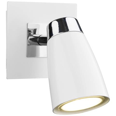 Interruttore Per Lampada Spot A Basso Consumo Cromo Lucido E Bianco Opaco, 1x Gu10