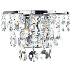 Applique In Cristallo Completa Di Contagocce Trasparenti, 2x G9 en oferta