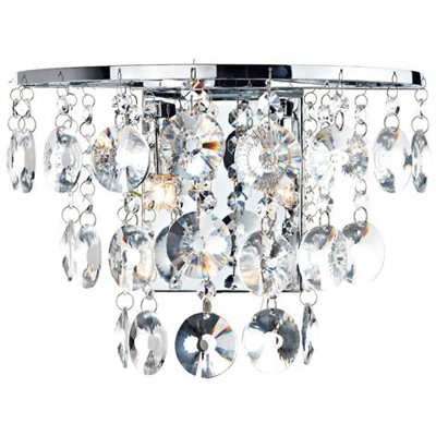 Applique In Cristallo Completa Di Contagocce Trasparenti, 2x G9