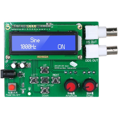 Modulo generatore di segnale funzione DDS Sine Square Triangle Sawtooth Wave Display LCD a bassa frequenza Modulo fai da te digitale, rosso