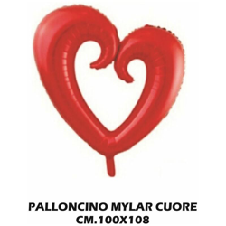 Palloncino Mylar Cm.100X108 Cuore Rosso precio
