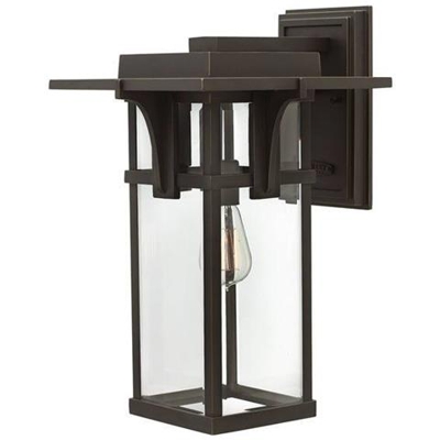Lanterna Da Parete Grande 1 Luce Da Esterno Bronzo Lucidato A Olio Ip44, E27