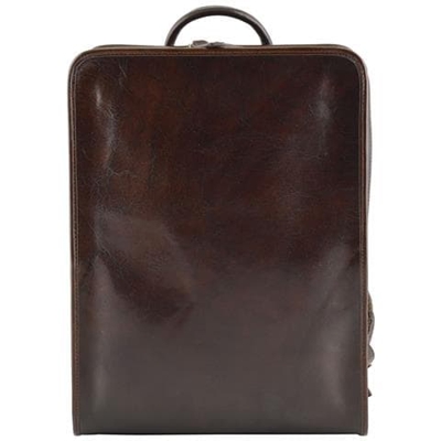Zaino In Vera Pelle Con Spalline Imbottite Colore Moro - Pelletteria Toscana Made In Italy - Zaino