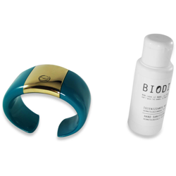 Bracciale Braccialetto Disinfettante Tiffany-Oro Mani Spray Igienizzante Biologico Include Flaconcino Di Ricarica en oferta