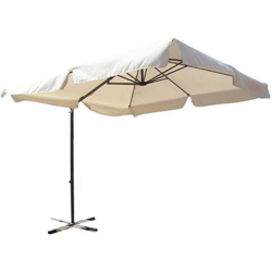 Dmora Ombrellone a braccio in alluminio, telo color ecr� e struttura antracite, mt 2,5 x 2,5 en oferta